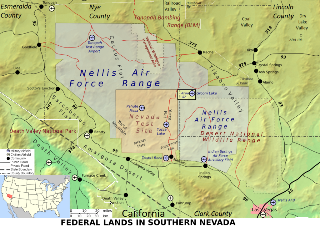 Strefa-51-mapa-1024x726 Strefa 51 – co naprawdę dzieje się w Nevadzie?